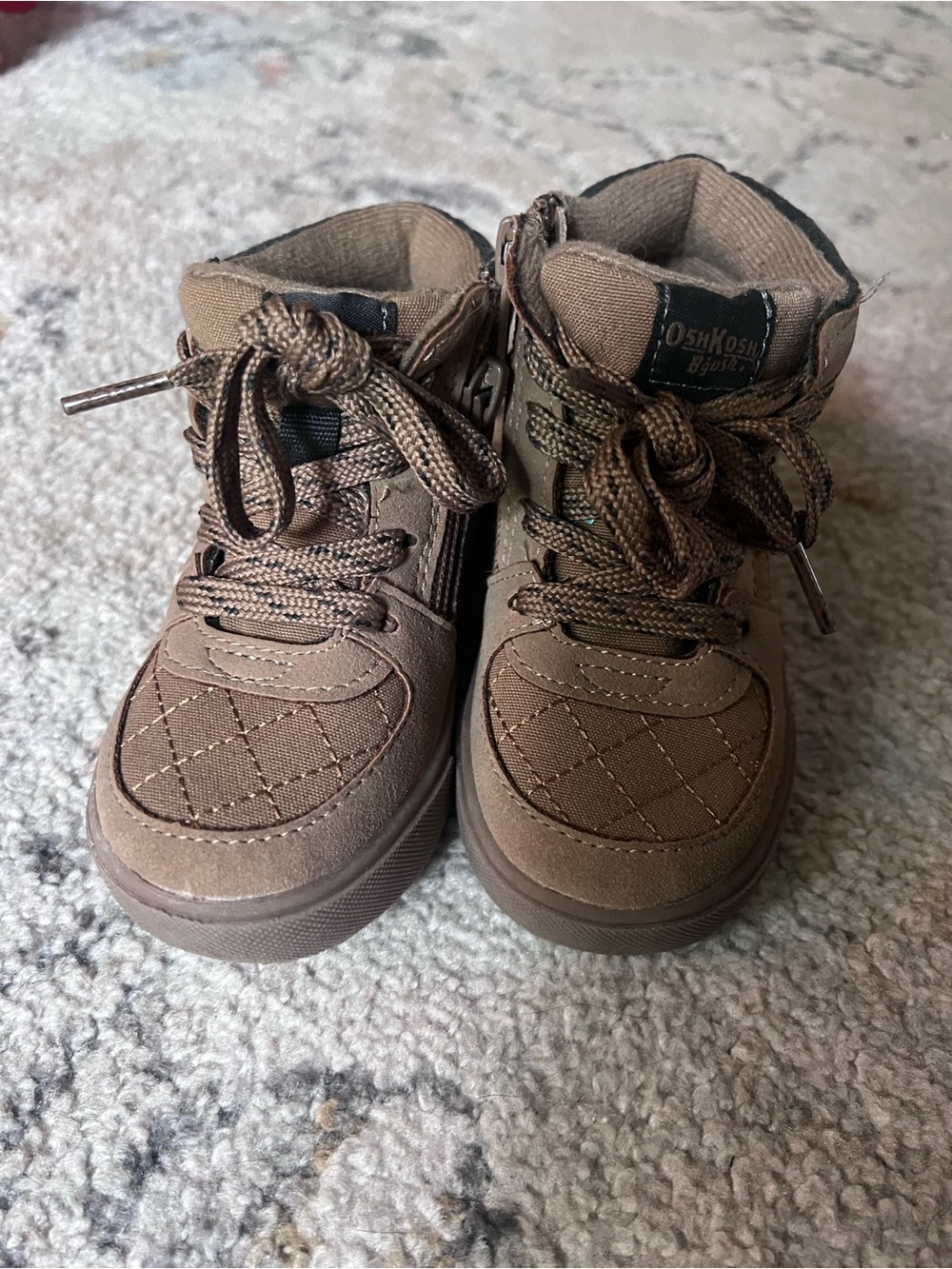 OshKosh B'gosh Toddler Brown Lace-Up High-Top Boots